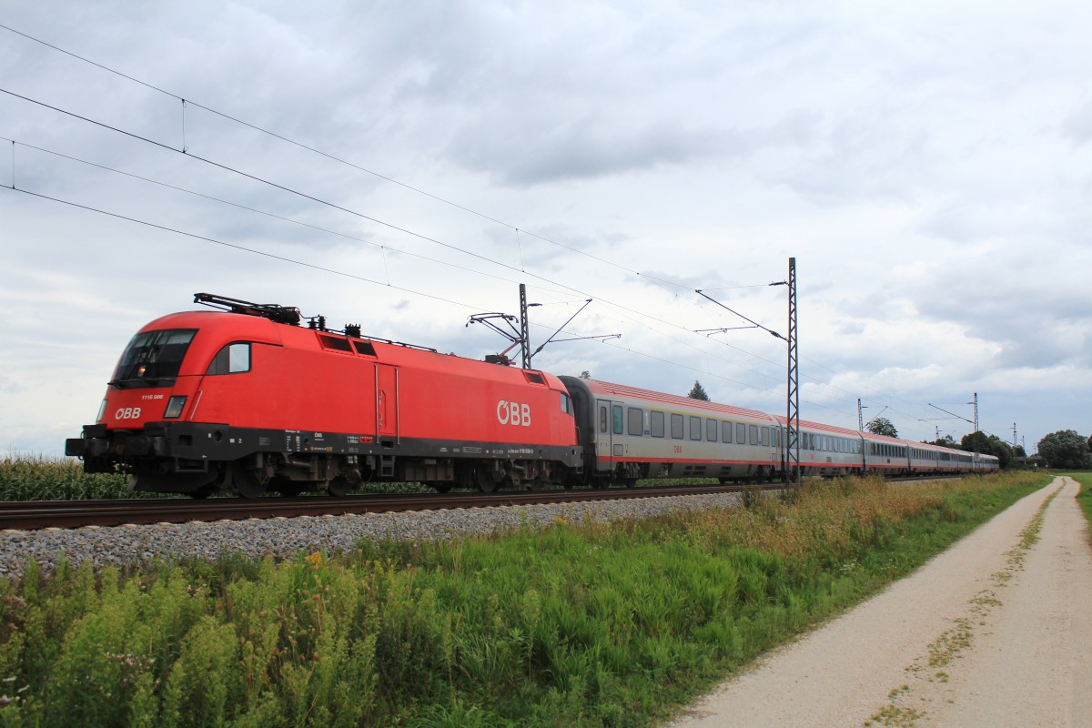 1116 086-0 am 26. August 2012 bei �bersee am Chiemsee.