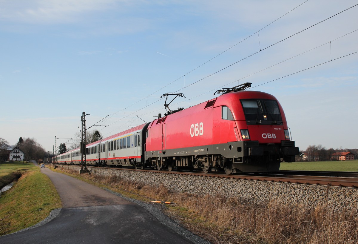 1116 132-2 am 19. Dezember 2015 bei �bersee am Chiemsee.