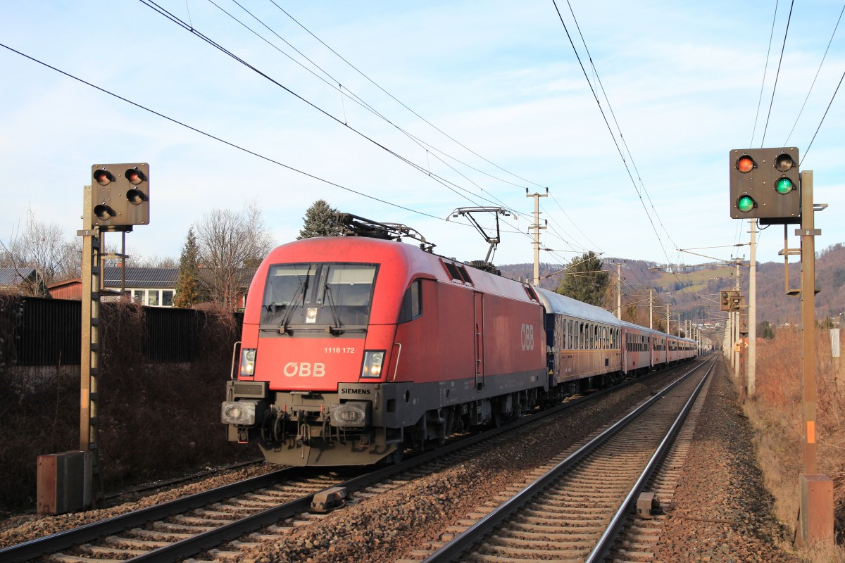 1116 172-8 am 6. Januar 2014 bei Salzburg-Elsbethen.