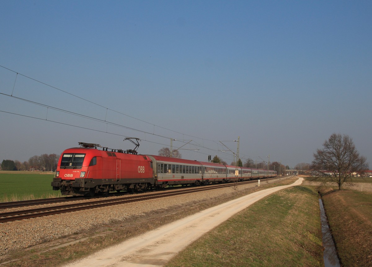 1116 178-3 aus Salzburg kommend am 14. Mrz 2014 bei bersee am Chiemsee.