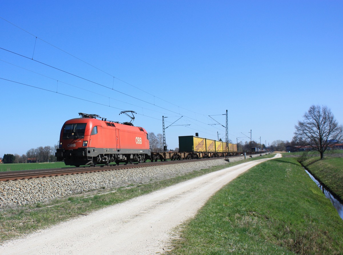 1116 194-2 war am 29. Mrz2014 bei bersee in Richtung Mnchen unterwegs.