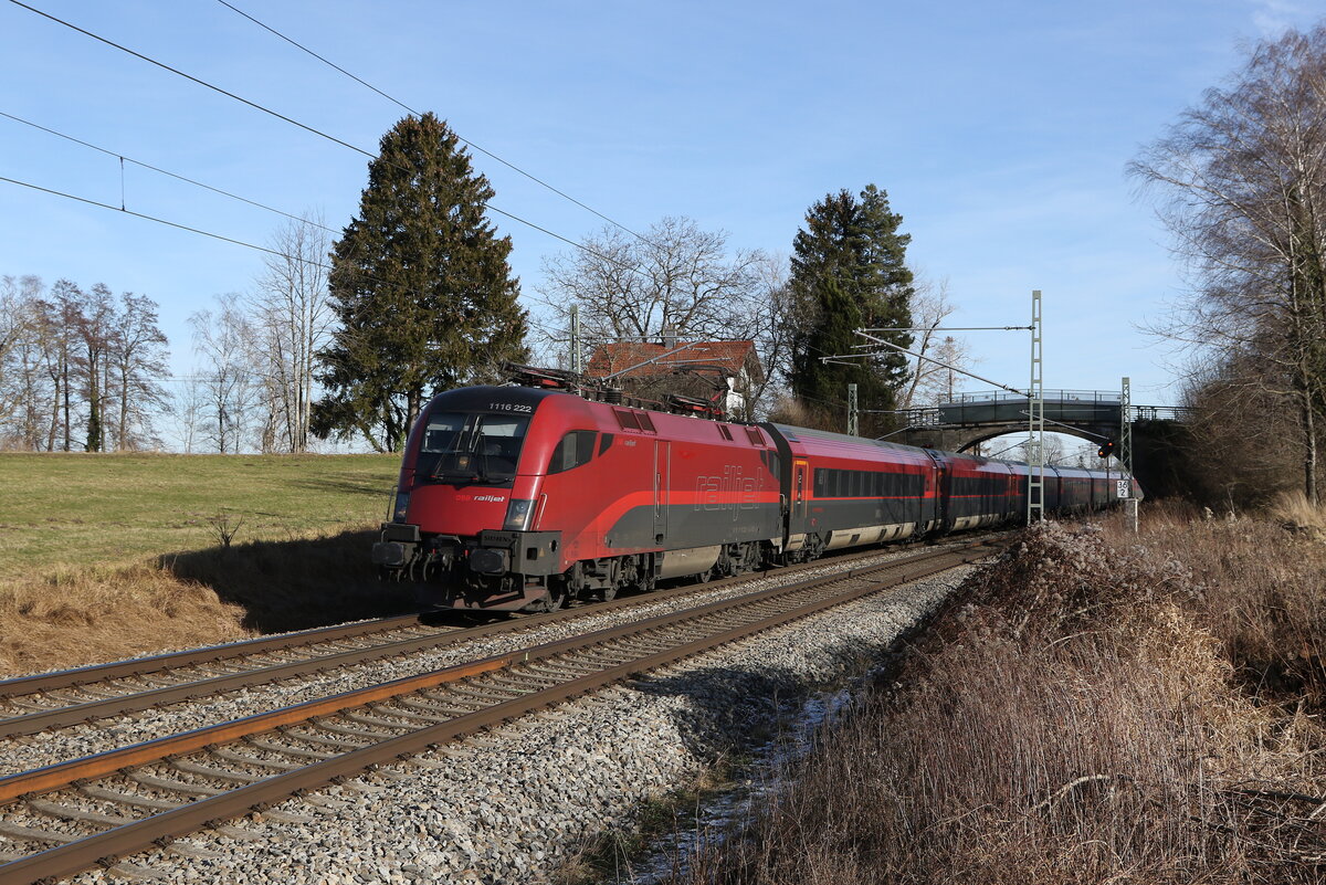 1116 222 aus Salzburg kommend am 1. Januar 2025 bei �bersee.