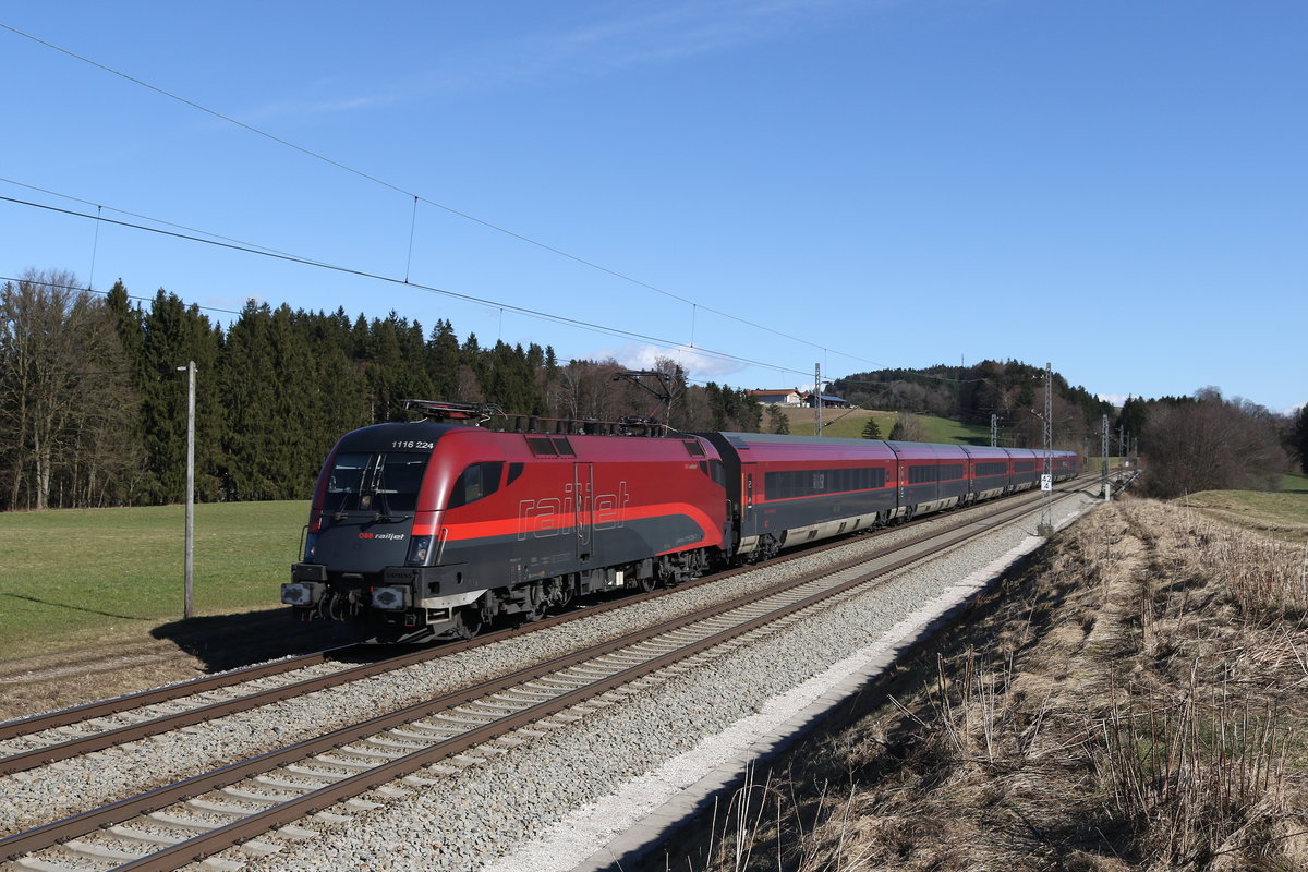 1116 224 aus Salzburg kommend am 21. Februar 2020 bei Grabenst�tt.