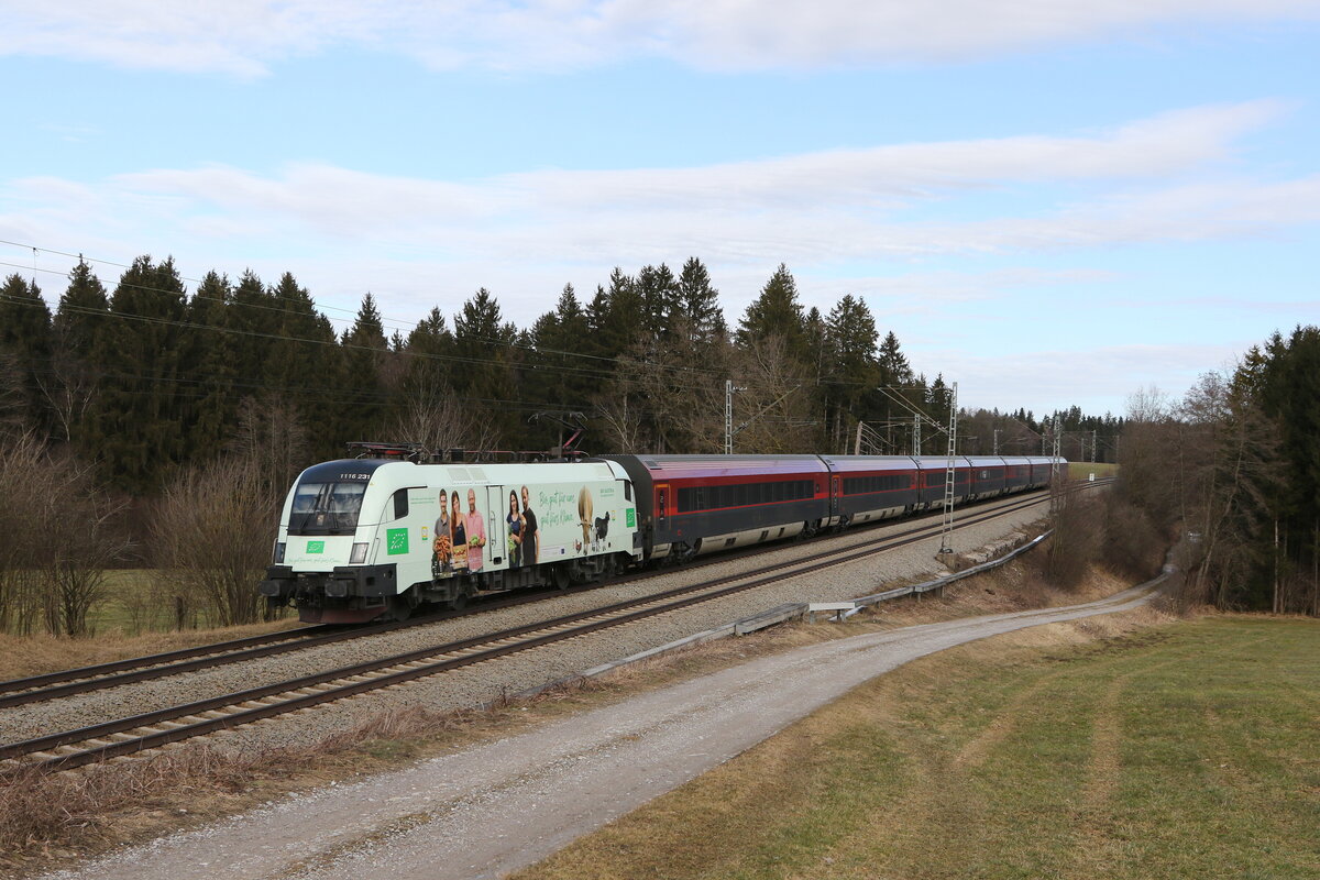 1116 231  BIO Austria  am 14. Februar 2022 bei Grabensttt im Chiemgau.