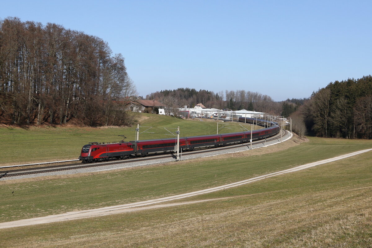 1116 245 aus Salzburg kommend am 7. M�rz 2025 bei Axdorf.
