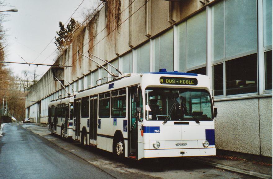 (113'110) - TL Lausanne - Nr. 766 - NAW/Lauber Trolleybus am 22. Dezember 2008 in Lausanne, Dpt Borde