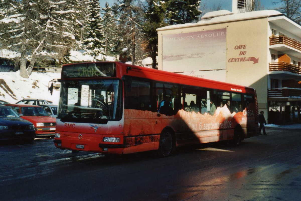 (114'327) - SMC Montana - Nr. 64/VS 234'964 - Irisbus am 15. Februar 2009 in Crans-Montana, Vignettes