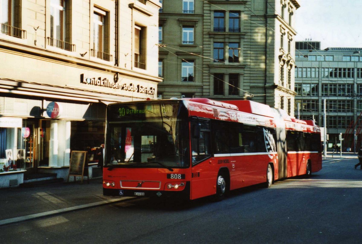 (115'321) - Bernmobil, Bern - Nr. 808/BE 612'808 - Volvo am 16. Mrz 2009 in Bern, Hirschengraben