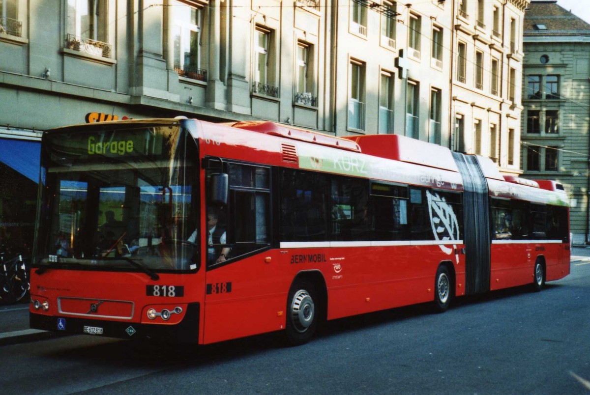 (115'325) - Bernmobil, Bern - Nr. 818/BE 612'818 - Volvo am 16. Mrz 2009 in Bern, Hirschengraben