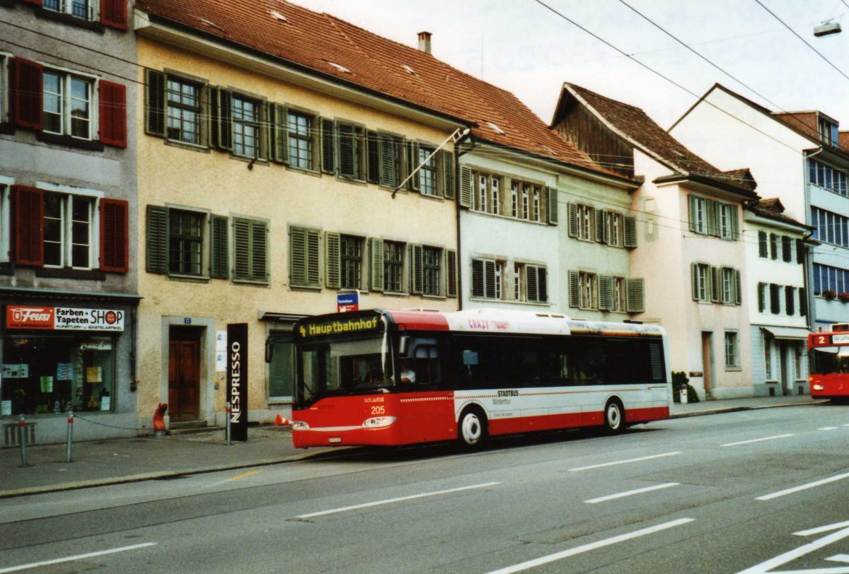 (117'824) - SW Winterthur - Nr. 205/ZH 730'205 - Solaris am 20. Juni 2009 in Winterthur, Technikum
