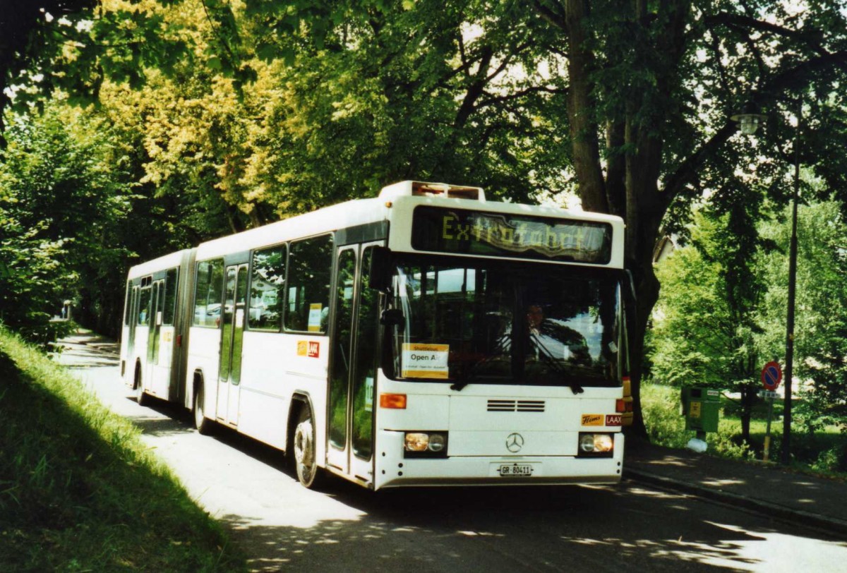 (118'928) - Stuppan, Flims - GR 80'411 - Mercedes/Hess (ex BOGG Wangen b.O. Nr. 39; ex SOO Olten Nr. 39) am 10. Juli 2009 in Frauenfeld, Open-Air