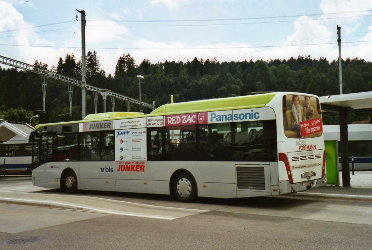 (119'104) - Busland, Burgdorf - Nr. 7/BE 539'547 - Van Hool am 11. Juli 2009 beim Bahnhof Langnau