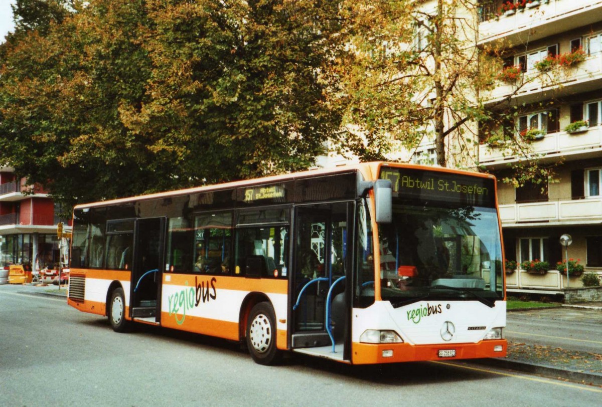 (121'620) - Regiobus, Gossau - Nr. 21/SG 258'921 - Mercedes am 21. Oktober 2009 beim Bahnhof Gossau