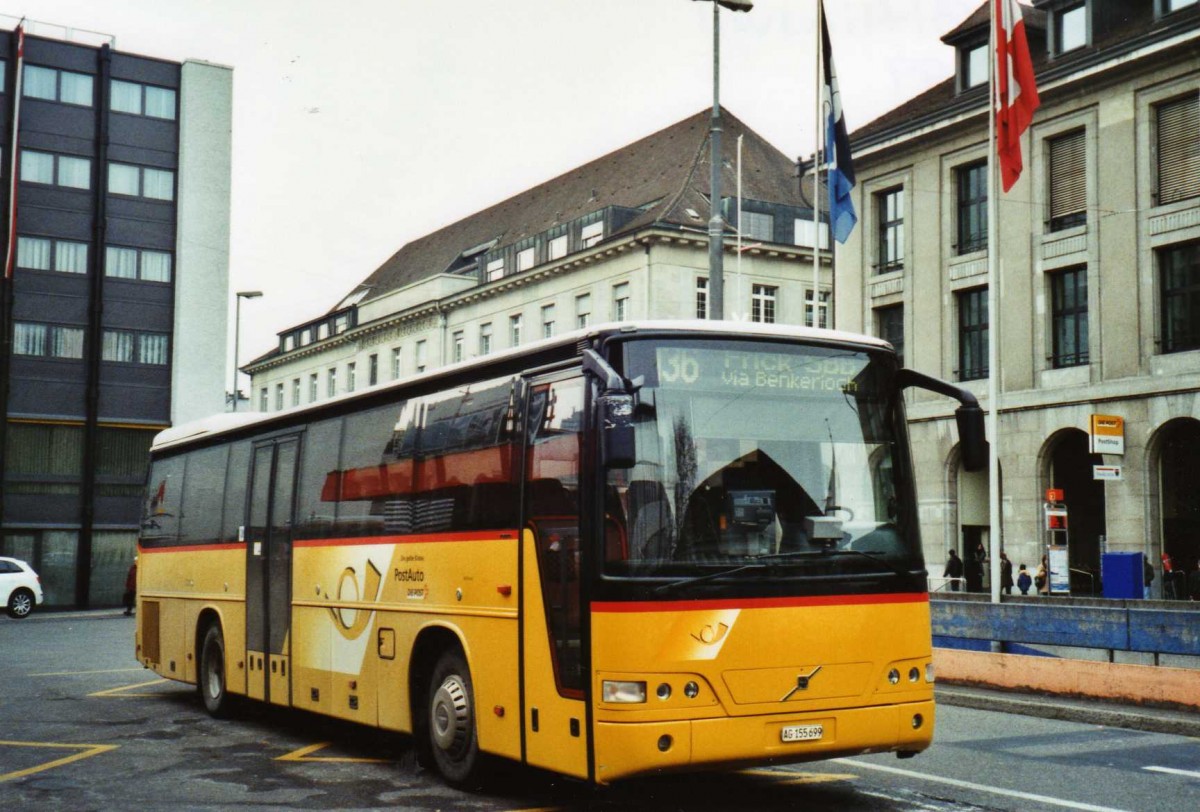 (124'522) - Brem, Wlflinswil - AG 155'699 - Volvo am 17. Februar 2010 beim Bahnhof Aarau