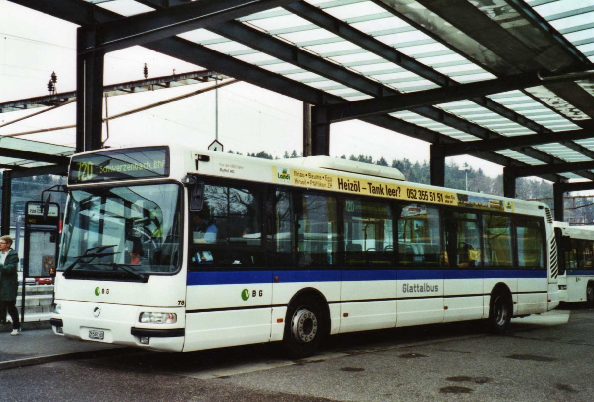 (125'401) - Ryffel, Uster - Nr. 78/ZH 568'160 - Irisbus am 14. April 2010 beim Bahnhof Effretikon