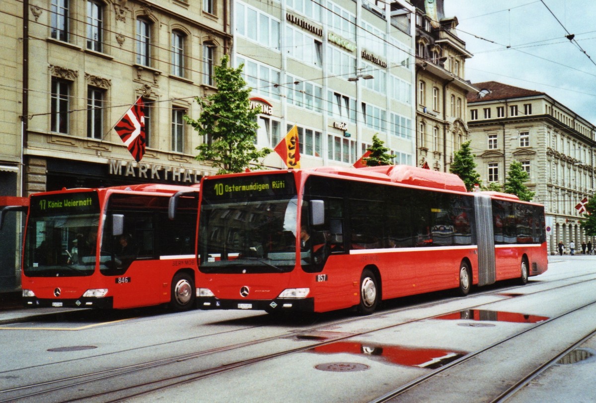 (126'133) - Bernmobil, Bern - Nr. 857/BE 671'857 - Mercedes am 13. Mai 2010 beim Bahnhof Bern