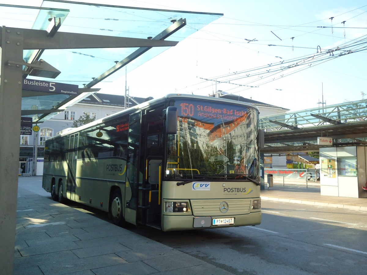 (128'313) - PostBus - PT 12'467 - Mercedes am 8. August 2010 beim Bahnhof Salzburg