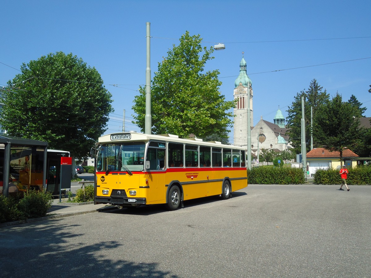 (128'860) - Osthues, Teufen - Nr. 15/AR 17'057 - Saurer/Leyland-Hess (ex AVG Grindelwald Nr. 15; ex RhV Altsttten Nr. 42) am 21. August 2010 in St. Gallen, Neudorf