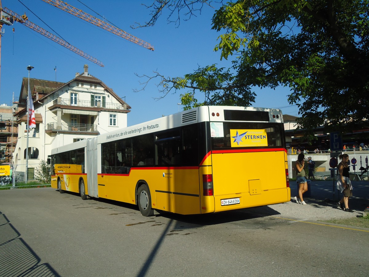 (128'908) - Moser, Flaach - Nr. 117/ZH 646'616 - MAN (ex Nr. 21; ex Nr. 1) am 21. August 2010 beim Bahnhof Frauenfeld