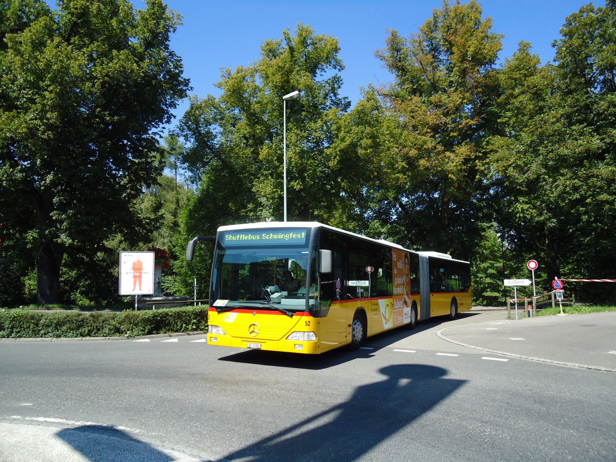 (129'066) - Steffen, Remetschwil - Nr. 52/AG 6180 - Mercedes am 22. August 2010 beim Bahnhof Frauenfeld