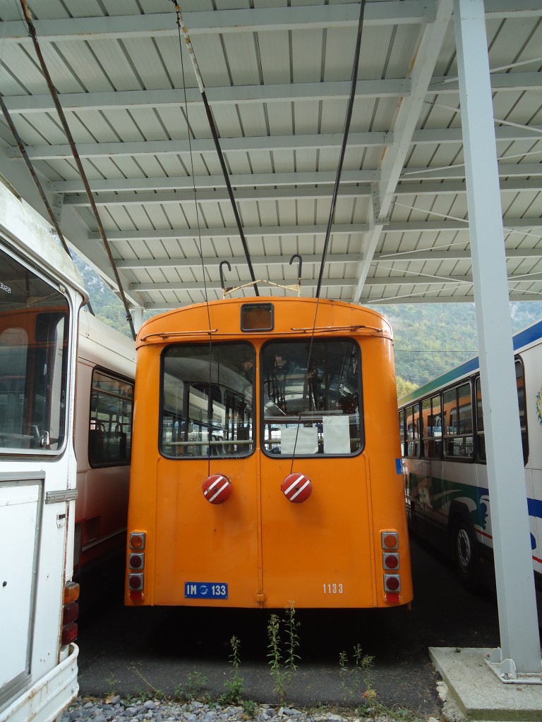 (130'734) - Aus Italien: RT Imperia - Nr. 1133/IM 133 - Fiat/Menarini Trolleybus am 16. Oktober 2010 in Breil-sur-Roya, Muse Bus
