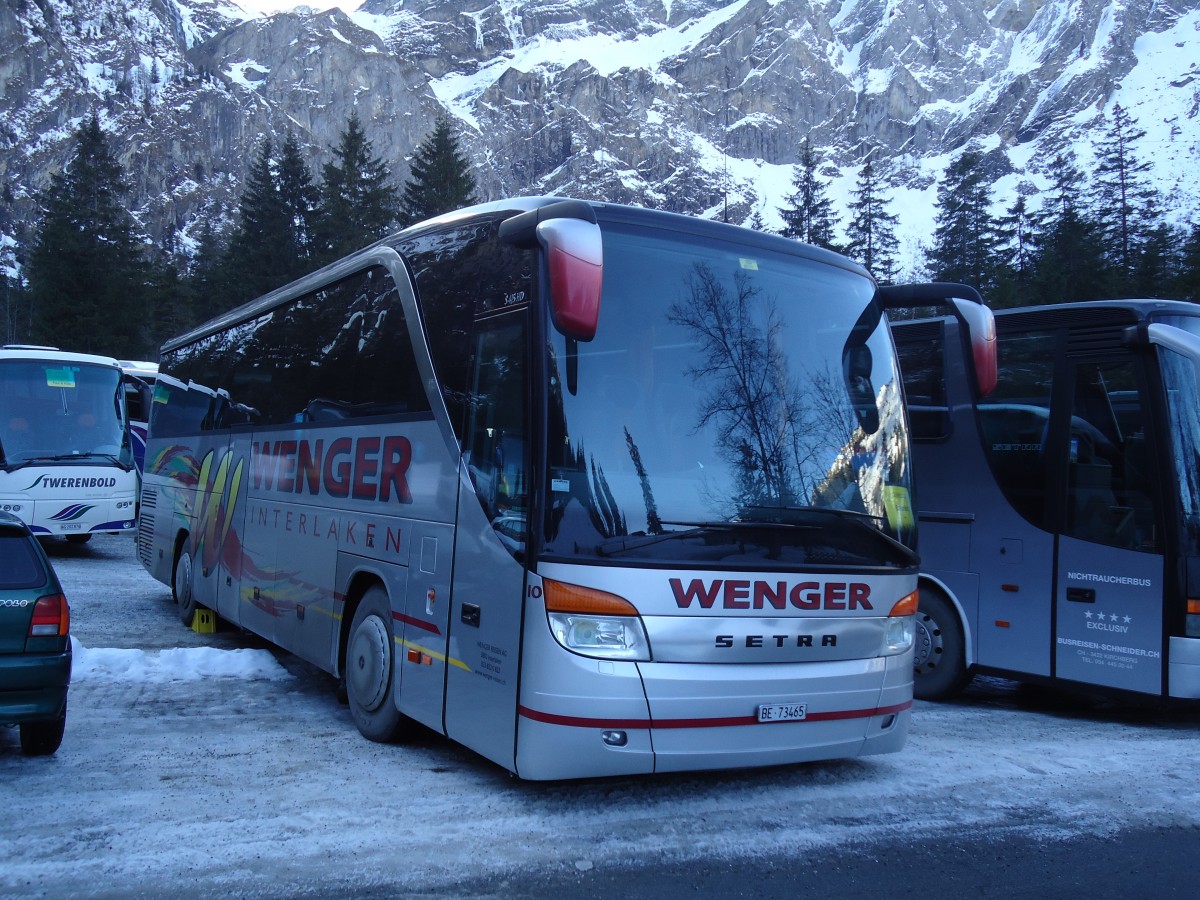 (132'068) - Wenger, Interlaken - Nr. 10/BE 73'465 - Setra am 8. Januar 2011 in Adelboden, Unter dem Birg