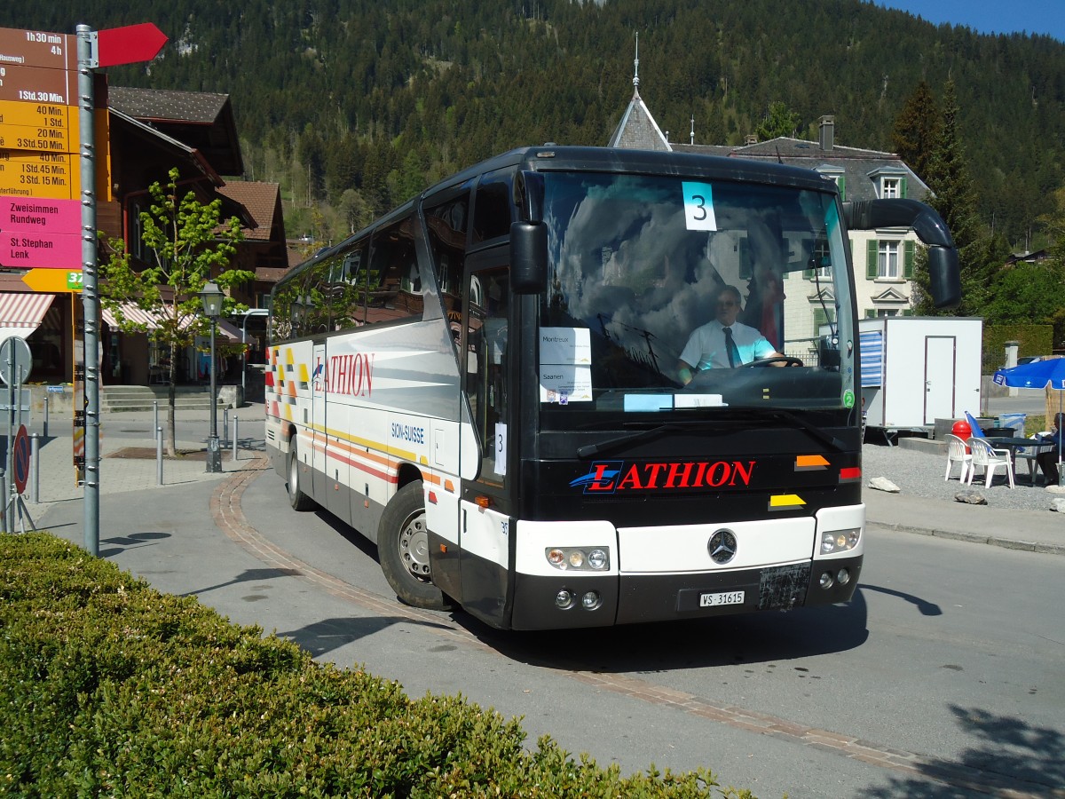 (133'497) - Lathion, Sion - Nr. 35/VS 31'615 - Mercedes am 30. April 2011 beim Bahnhof Zweisimmen