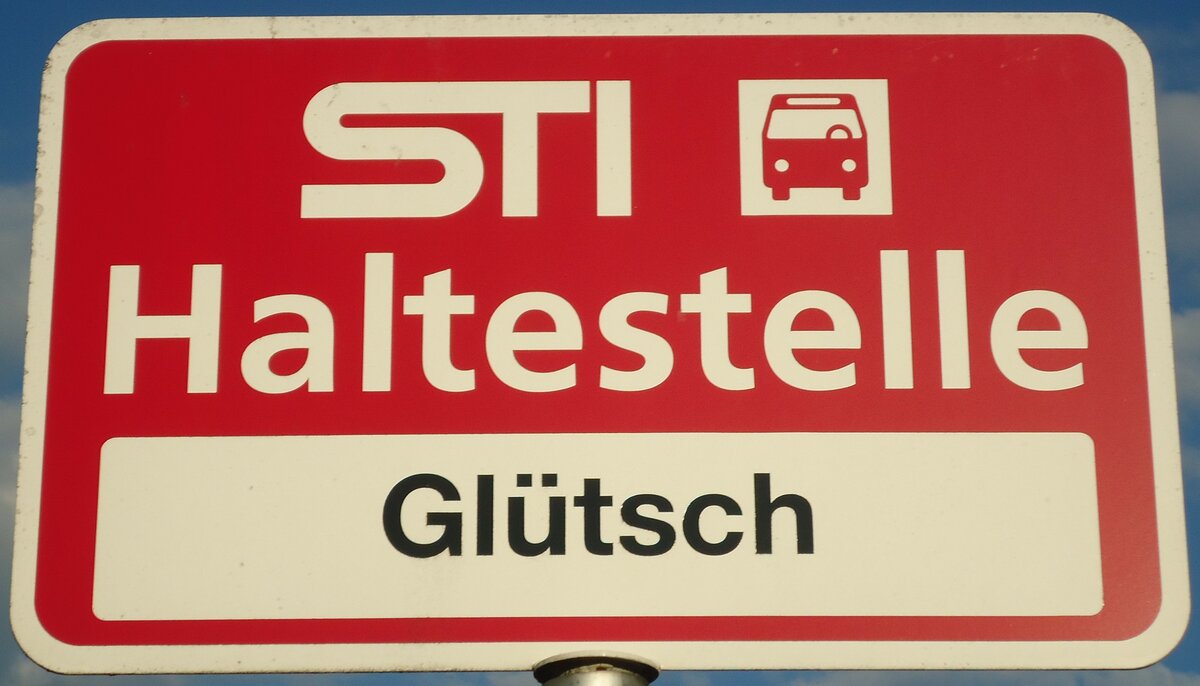 (134'631) - STI-Haltestellenschild - Zwieselberg, Gltsch - am 2. Juli 2011