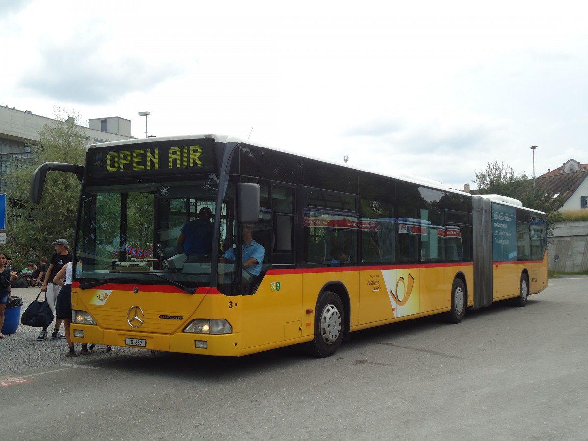 (134'889) - Eurobus, Arbon - Nr. 3/TG 689 - Mercedes am 10. Juli 2011 beim Bahnhof Frauenfeld