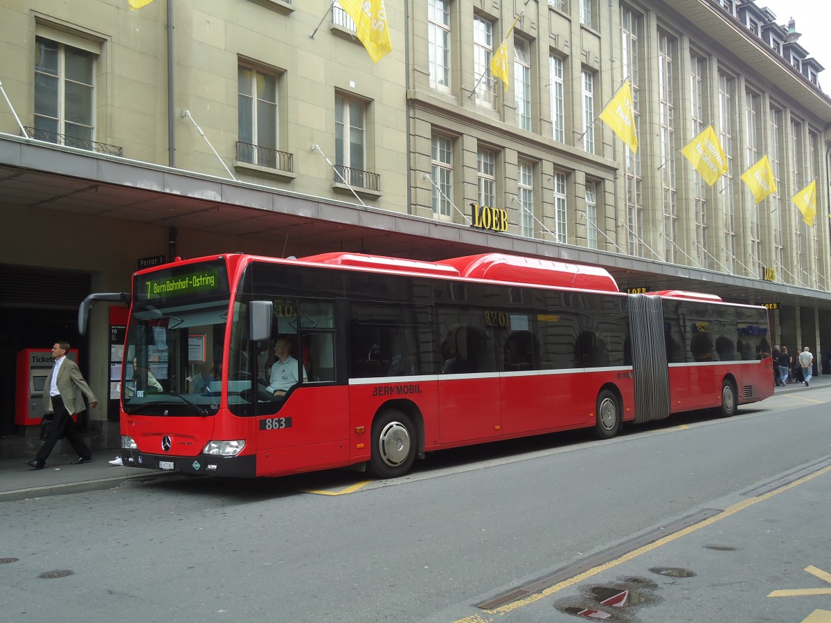 (135'142) - Bernmobil, Bern - Nr. 863/BE 671'863 - Mercedes am 14. Juli 2011 beim Bahnhof Bern