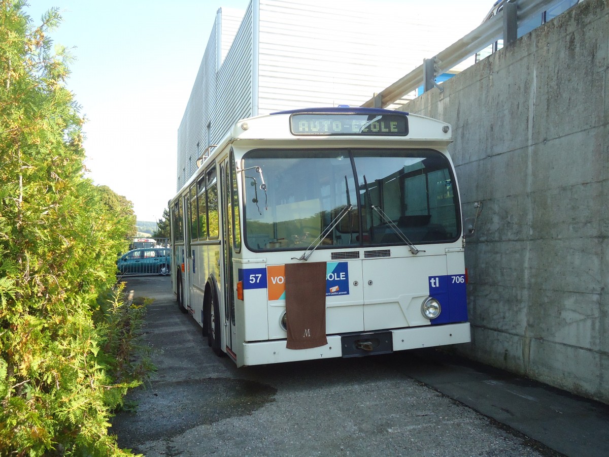 (135'592) - TPG Genve (Rtrobus) - Nr. 57 - FBW/Hess Trolleybus (ex Nr. 786; ex TL Lausanne Nr. 706) am 20. August 2011 in Moudon, Rtrobus