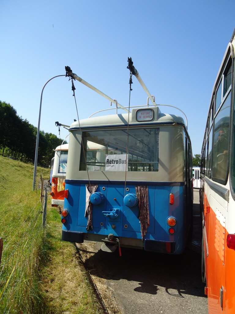 (135'620) - TL Lausanne (Rtrobus) - Nr. 66 - FBW/SWS Trolleybus (ex Nr. 610; ex Nr. 66; ex VBZ Zrich Nr. 179) am 20. August 2011 in Moudon, Rtrobus
