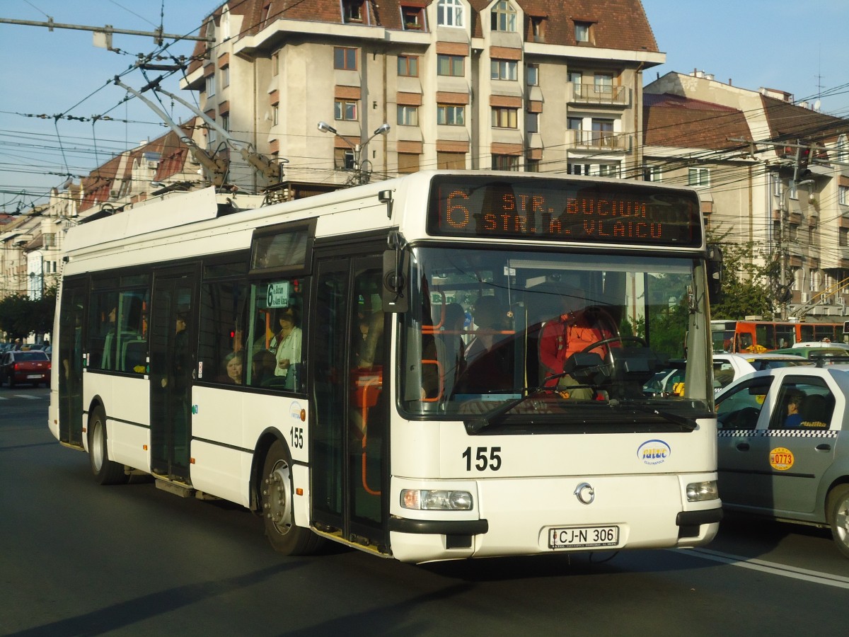 (136'498) - Ratuc, Cluj-Napoca - Nr. 155/CJ-N 306 - Irisbus Trolleybus am 6. Oktober 2011 in Cluj-Napoca