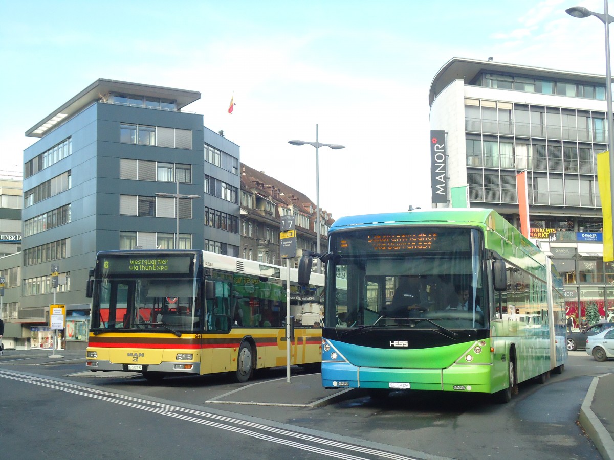 (137'120) - STI Thun (Testbus) - BS 59'326 - Hess am 8. Dezember 2011 beim Bahnhof Thun
