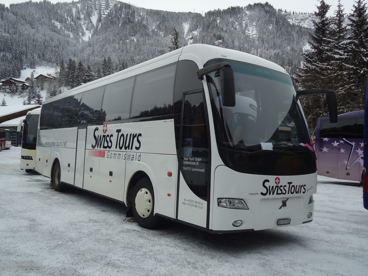 (137'391) - Swiss Tours, Gommiswald - SG 312'030 - Volvo/Barbi am 7. Januar 2012 in Adelboden, ASB