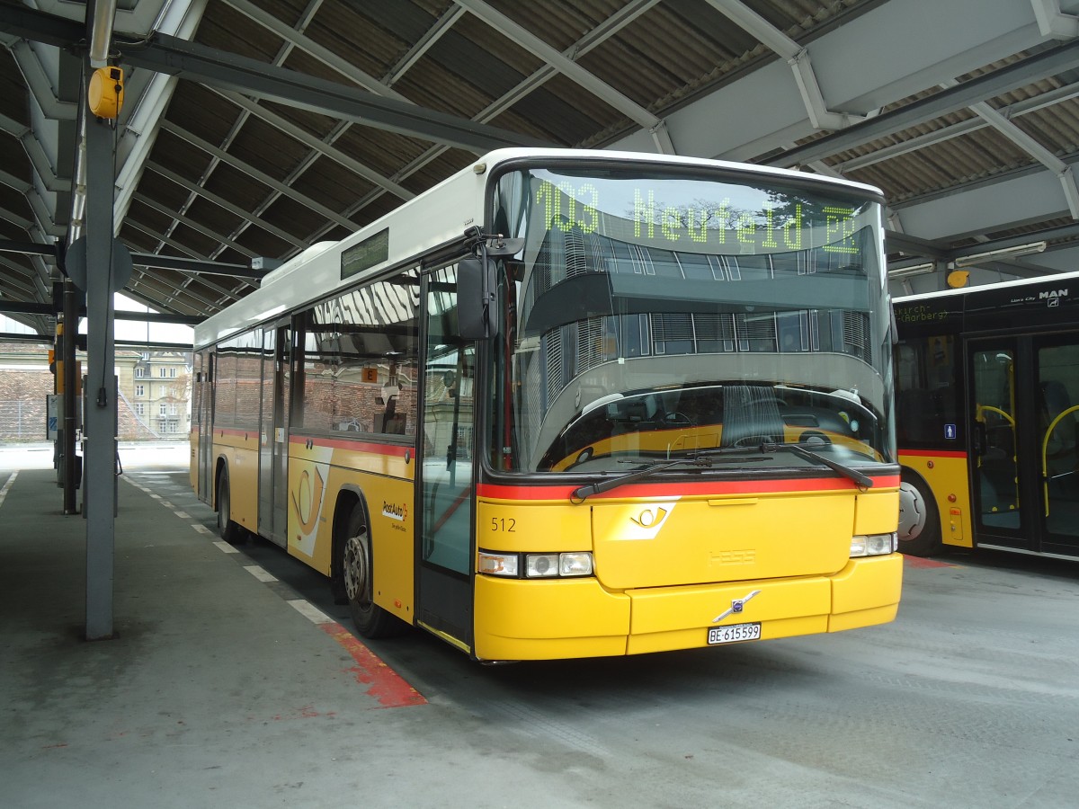(137'575) - PostAuto Bern - Nr. 512/BE 615'599 - Volvo/Hess (ex P 25'678) am 9. Januar 2012 in Bern, Postautostation