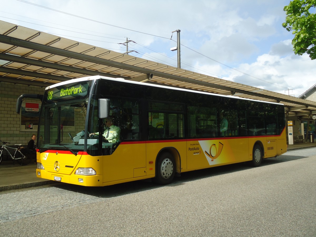 (138'697) - PostAuto Nordschweiz - BL 165'871 - Mercedes (ex SO 135'736) am 6. Mai 2012 beim Bahnhof Mhlin