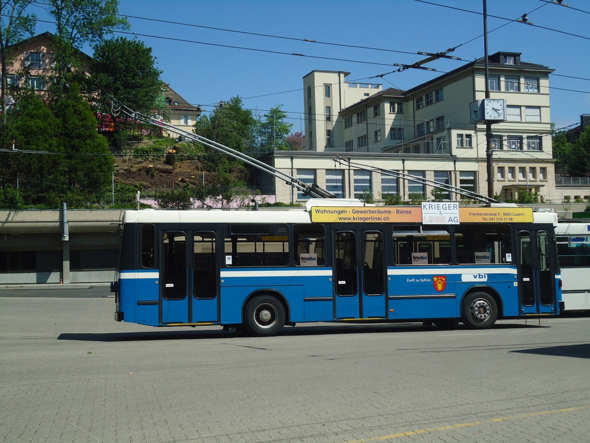 (138'779) - VBL Luzern (Rtrobus) - Nr. 257 - NAW/R&J-Hess Trolleybus am 13. Mai 2012 in Lausanne, Dpt Borde