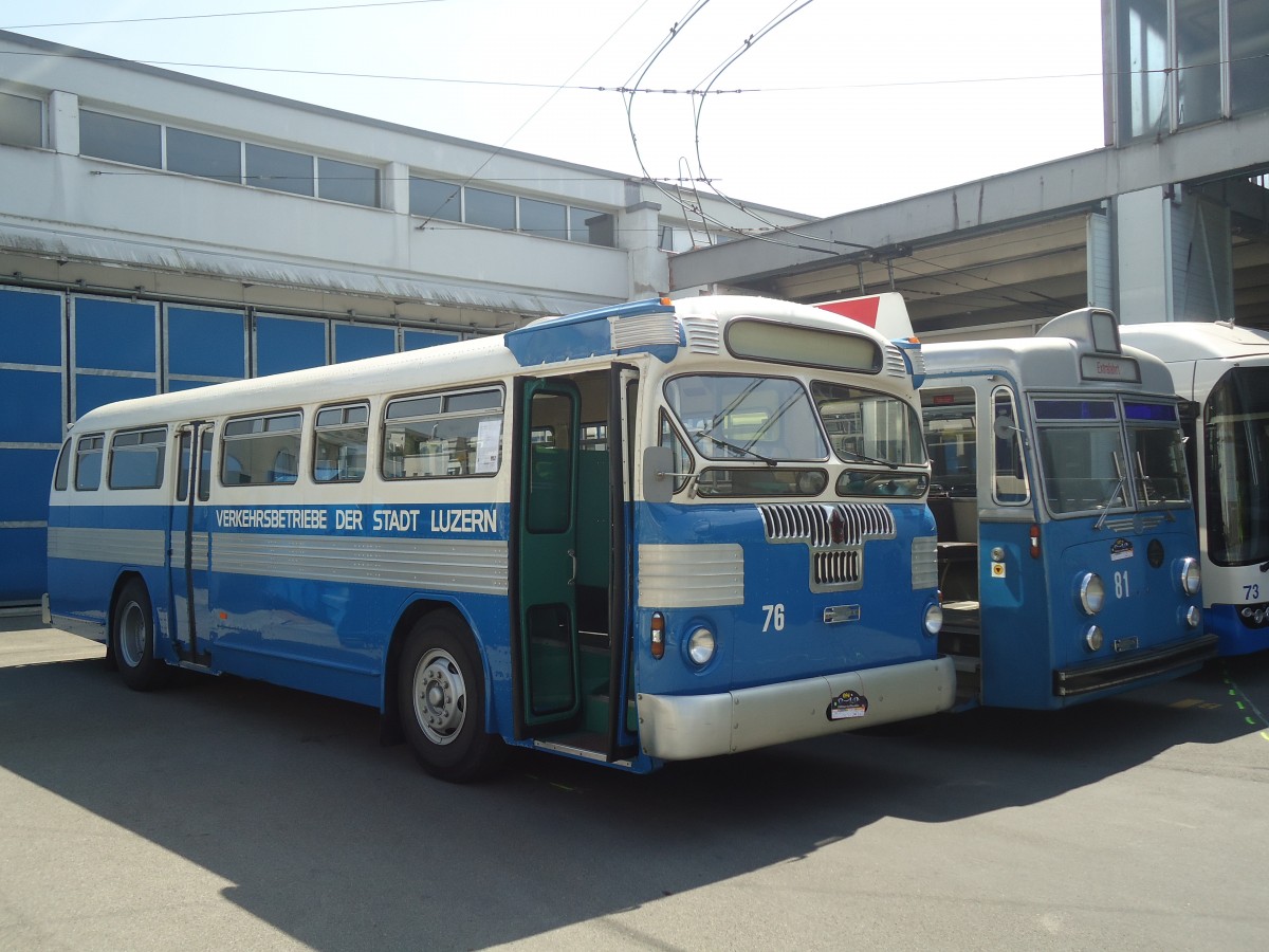 (139'264) - VBL Luzern - Nr. 76 - Twin Coach am 2. Juni 2012 in Luzern, Depot