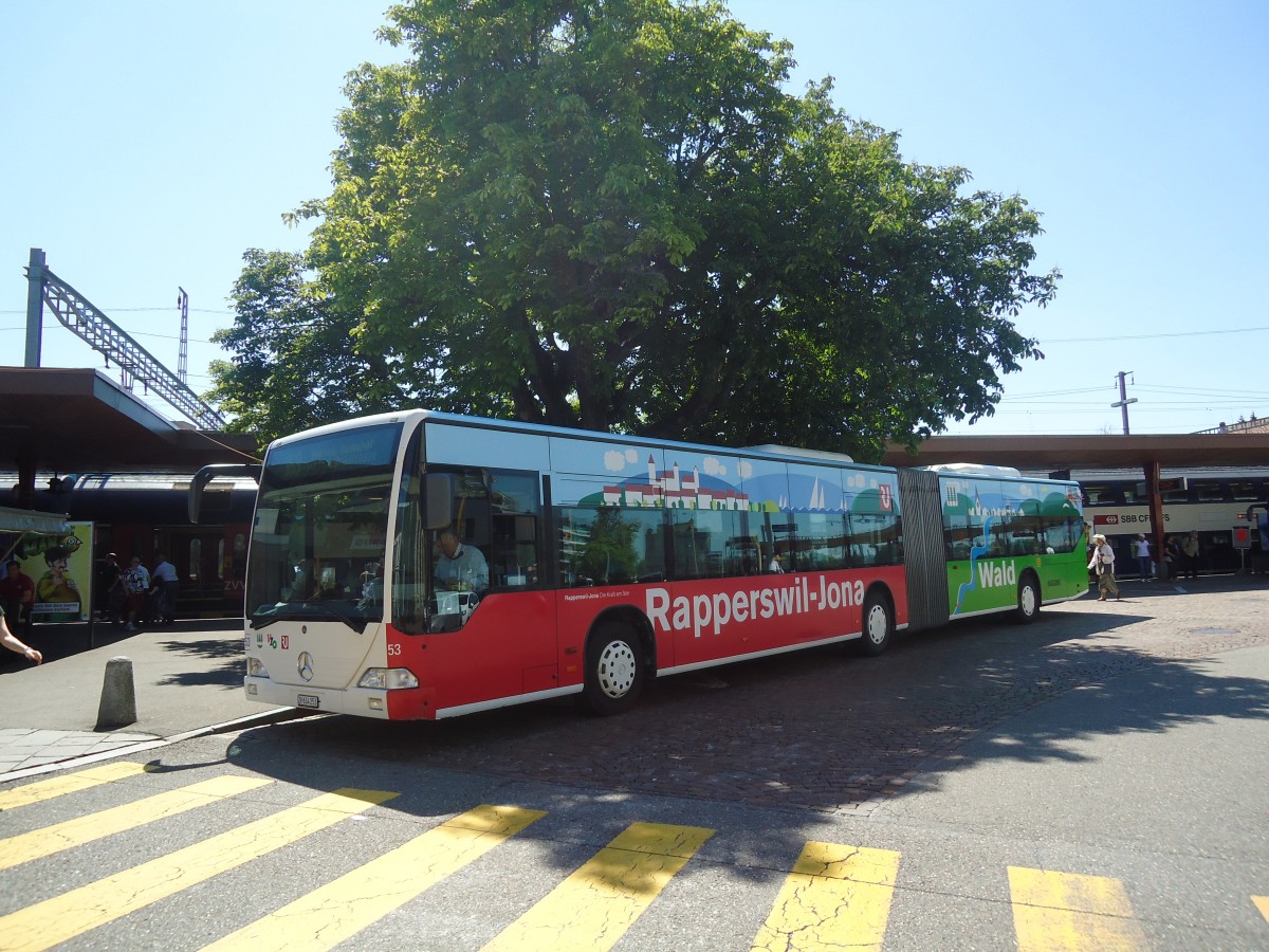 (139'808) - VZO Grningen - Nr. 53/ZH 634'253 - Mercedes am 16. Juni 2012 beim Bahnhof Wetzikon