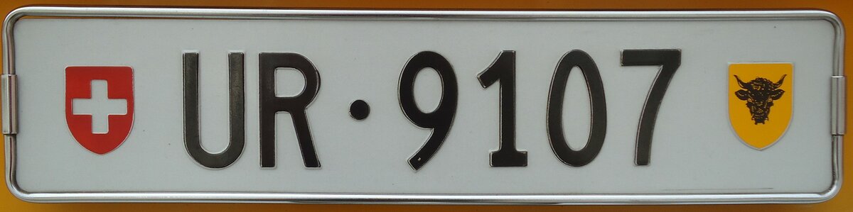 (140'297) - Nummernschild - UR 9107 - am 1. Juli 2012 in Nufenen, Passhhe