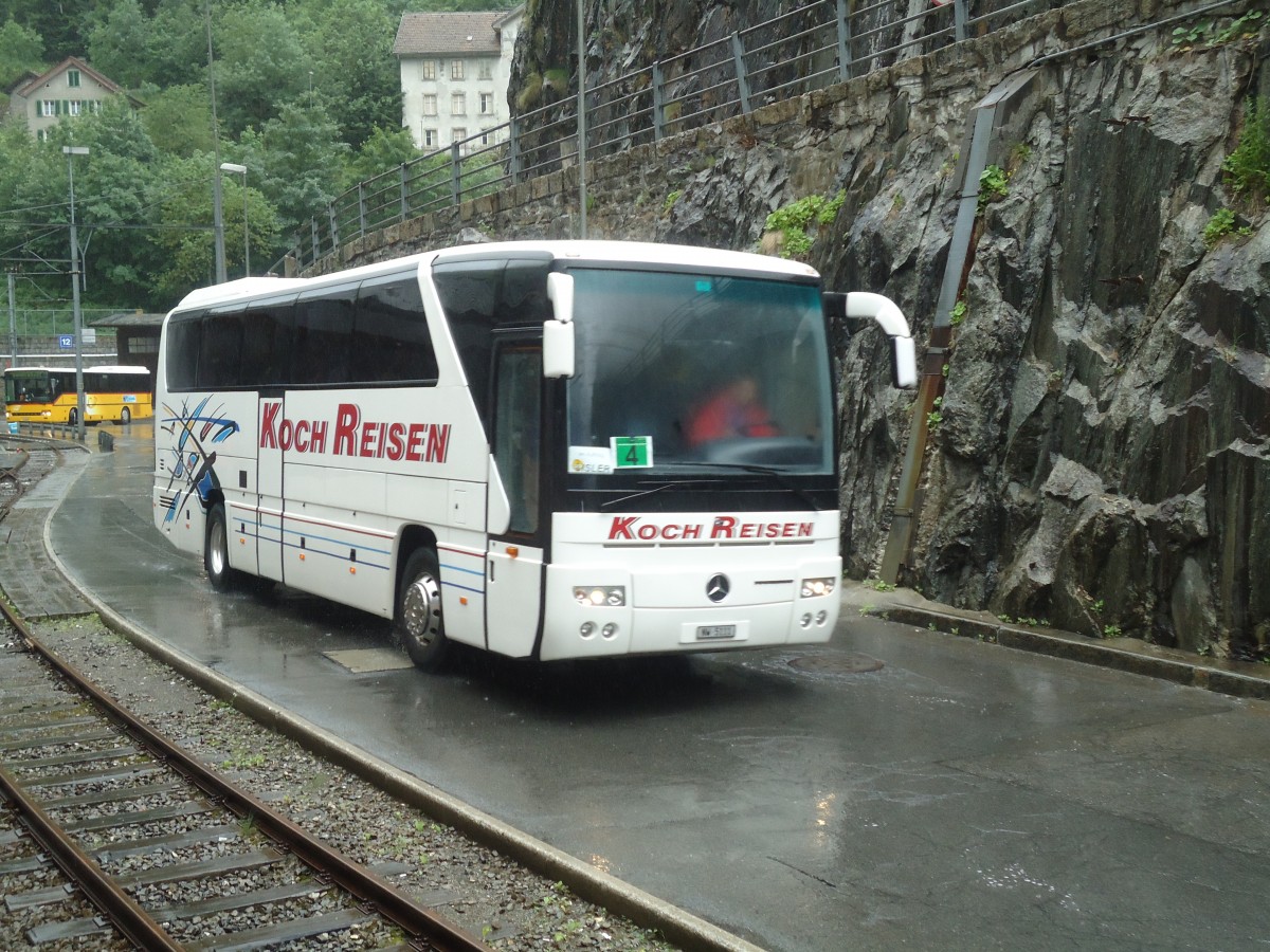 (140'387) - Koch, Giswil - NW 5111 - Mercedes am 1. Juli 2012 beim Bahnhof Gschenen