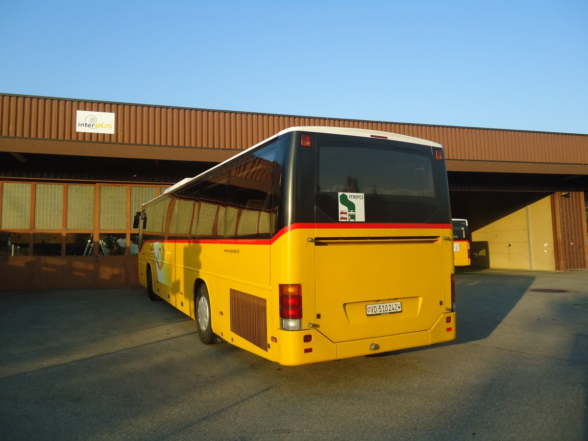 (140'920) - CarPostal Ouest - VD 510'242 - Volvo (ex P 25'163) am 27. Juli 2012 in Yverdon, Garage