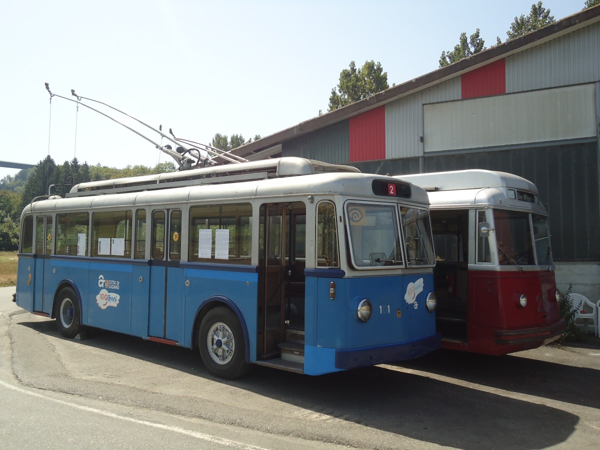 (141'308) - ACT Lugano (TVS) - Nr. 101 - FBW/R&J Trolleybus (ex Nr. 1) am 19. August 2012 in Yvonand, Halle TVS