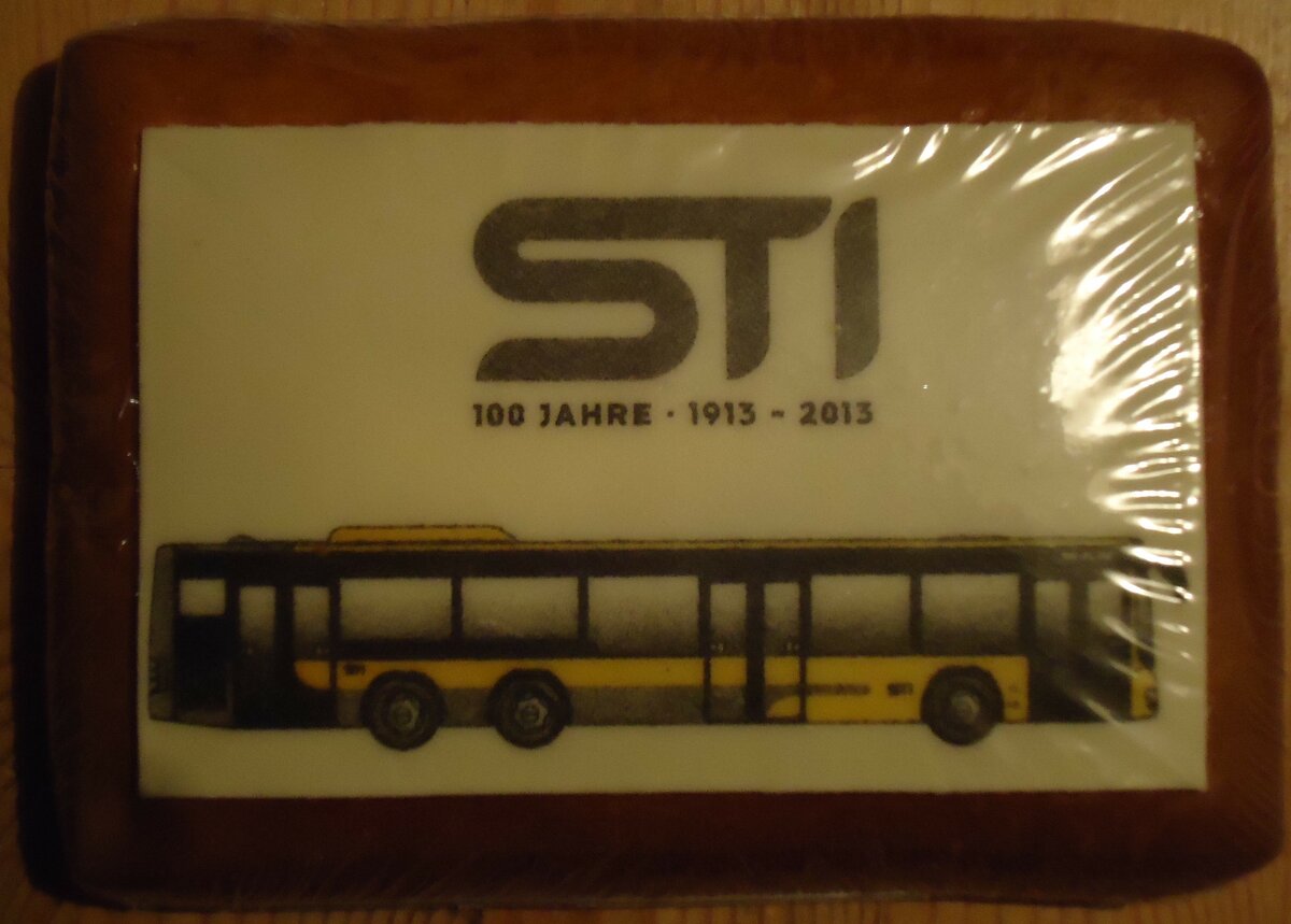 (142'261) - Lebkochen von der Confiserie Steinmann zum Jubilum  STI 100 Jahre - 1913 - 2013  am 22. November 2012 in Thun