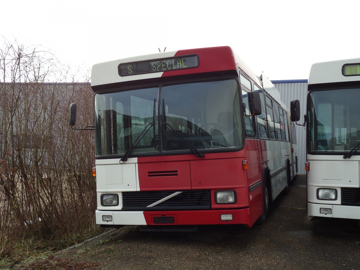 (142'799) - TPF Fribourg - Nr. 510 - Volvo/Hess Gelenkduobus (ex TF Fribourg Nr. 110) am 29. Dezember 2012 in biel, Rattinbus