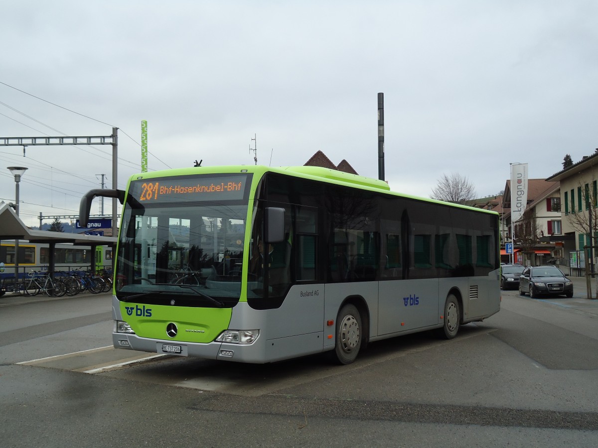 (142'981) - Busland, Burgdorf - Nr. 206/BE 737'206 - Mercedes am 5. Januar 2013 beim Bahnhof Langnau