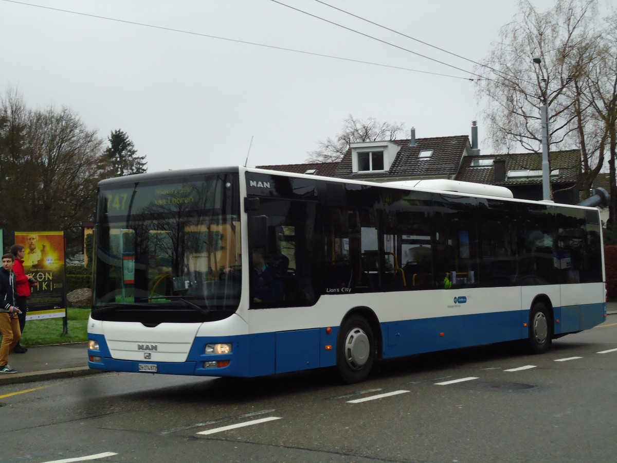 (143'756) - ATE Bus, Effretikon - Nr. 2/ZH 274'872 - MAN (ex Gut, Binz Nr. 2) am 21. April 2013 in Zrich, Heubergstrasse