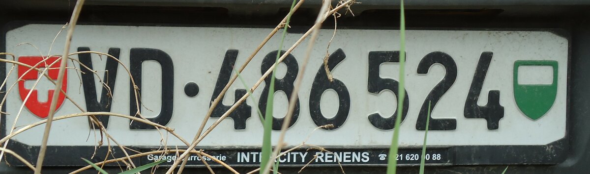 (143'897) - Nummernschild - VD 486'524 - am 27. April 2021 in Yverdon, Postgarage