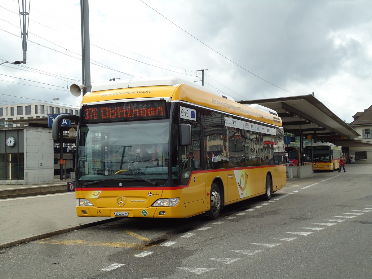 (143'977) - Voegtlin-Meyer, Brugg - Nr. 275/AG 426'275 - Mercedes am 9. Mai 2013 beim Bahnhof Brugg